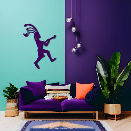 Inca Inspired Kokopelli Wall Art with Horn