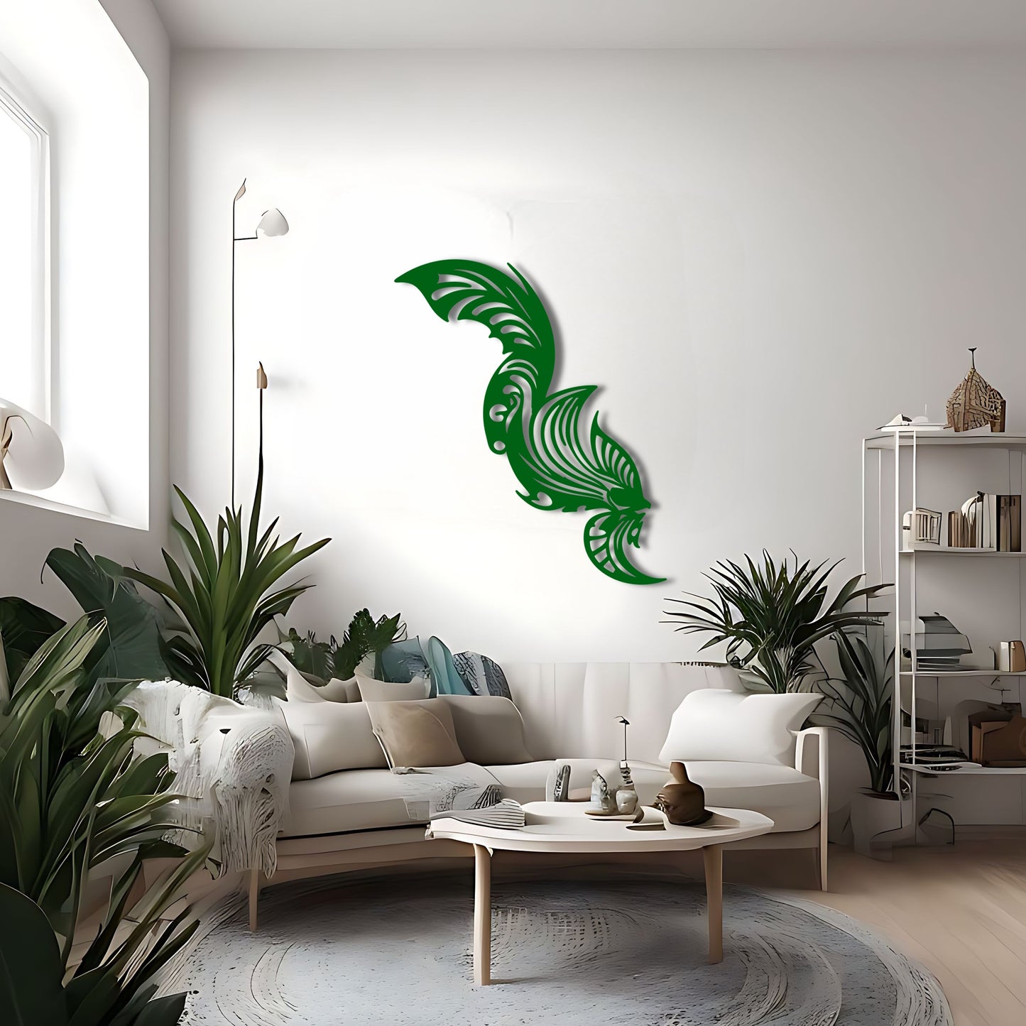 Intricate Betta Fish Silhouette Metal Wall Art for Home Decor