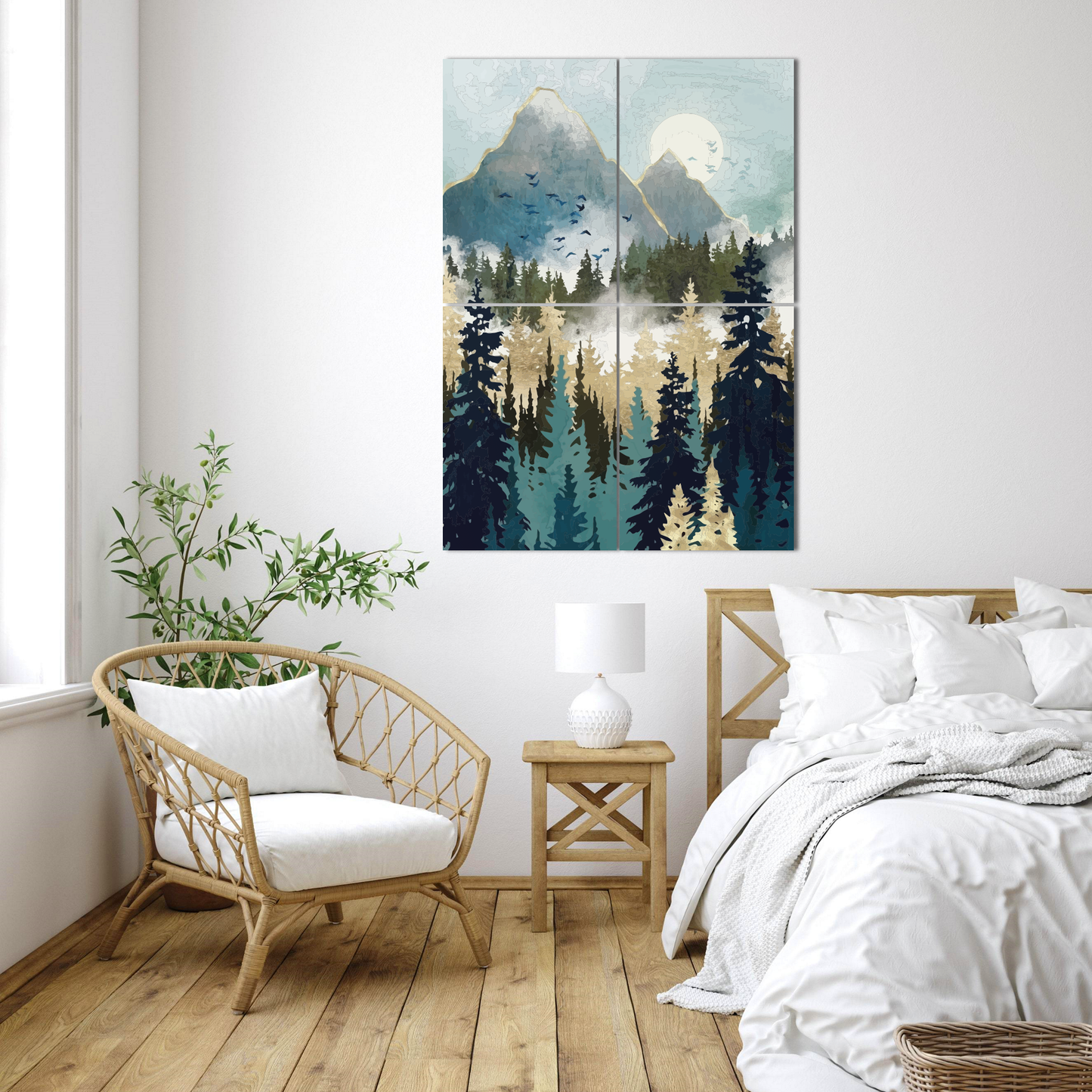 Pines and Mountains Metal Poster