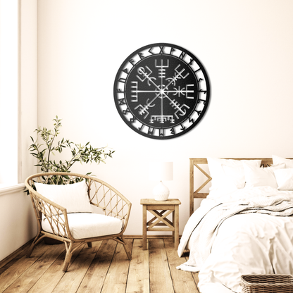 Vegvisir Viking Compass Metal Wall Art
