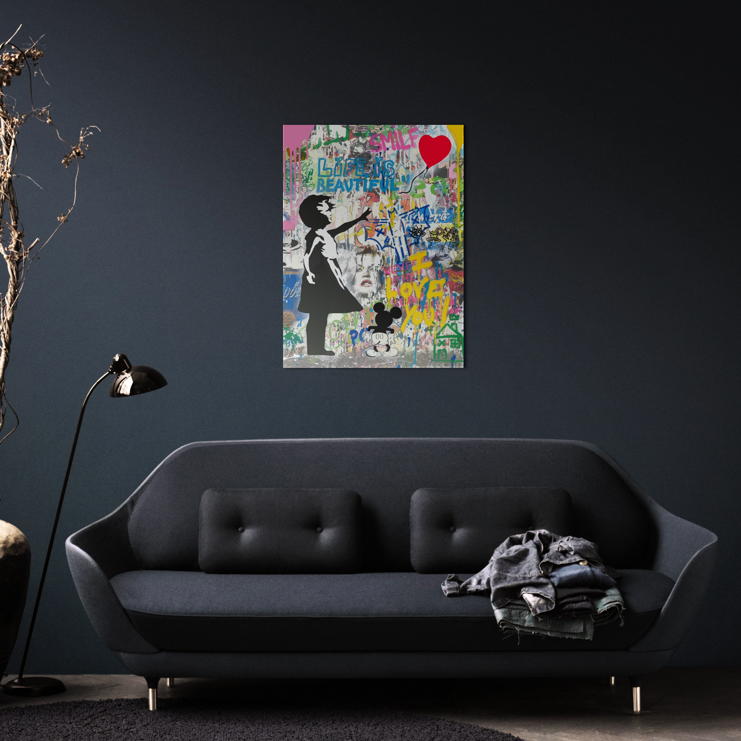 Banksy Girl Metal Poster