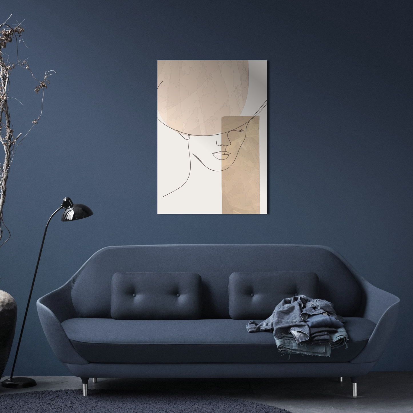 Woman Line Art Metal Poster