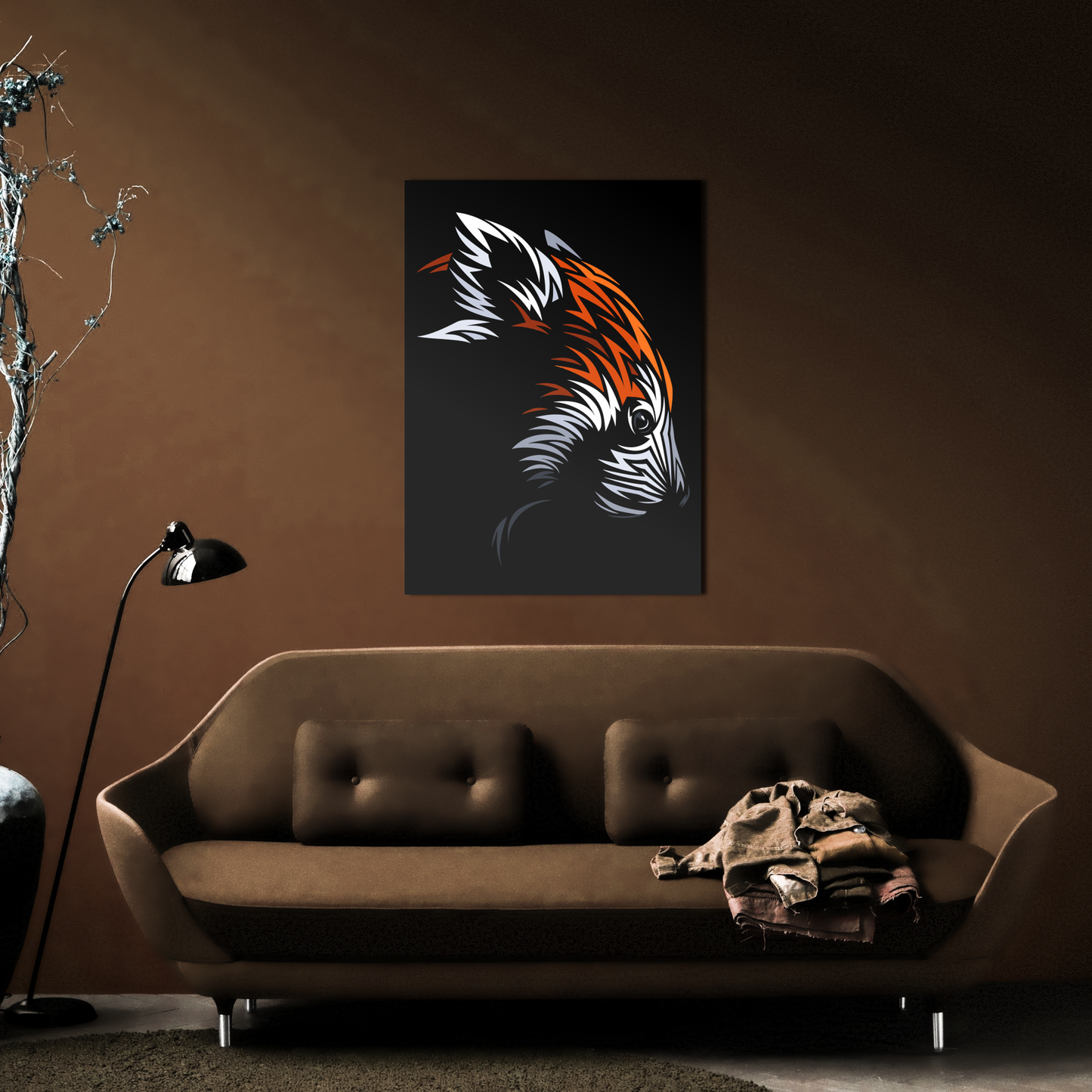 Tribal Red Panda Metal Poster