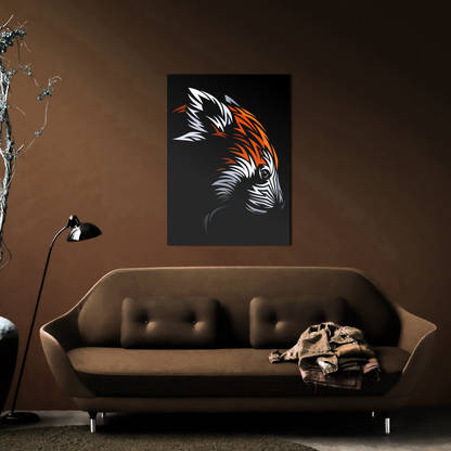 Tribal Red Panda Metal Poster
