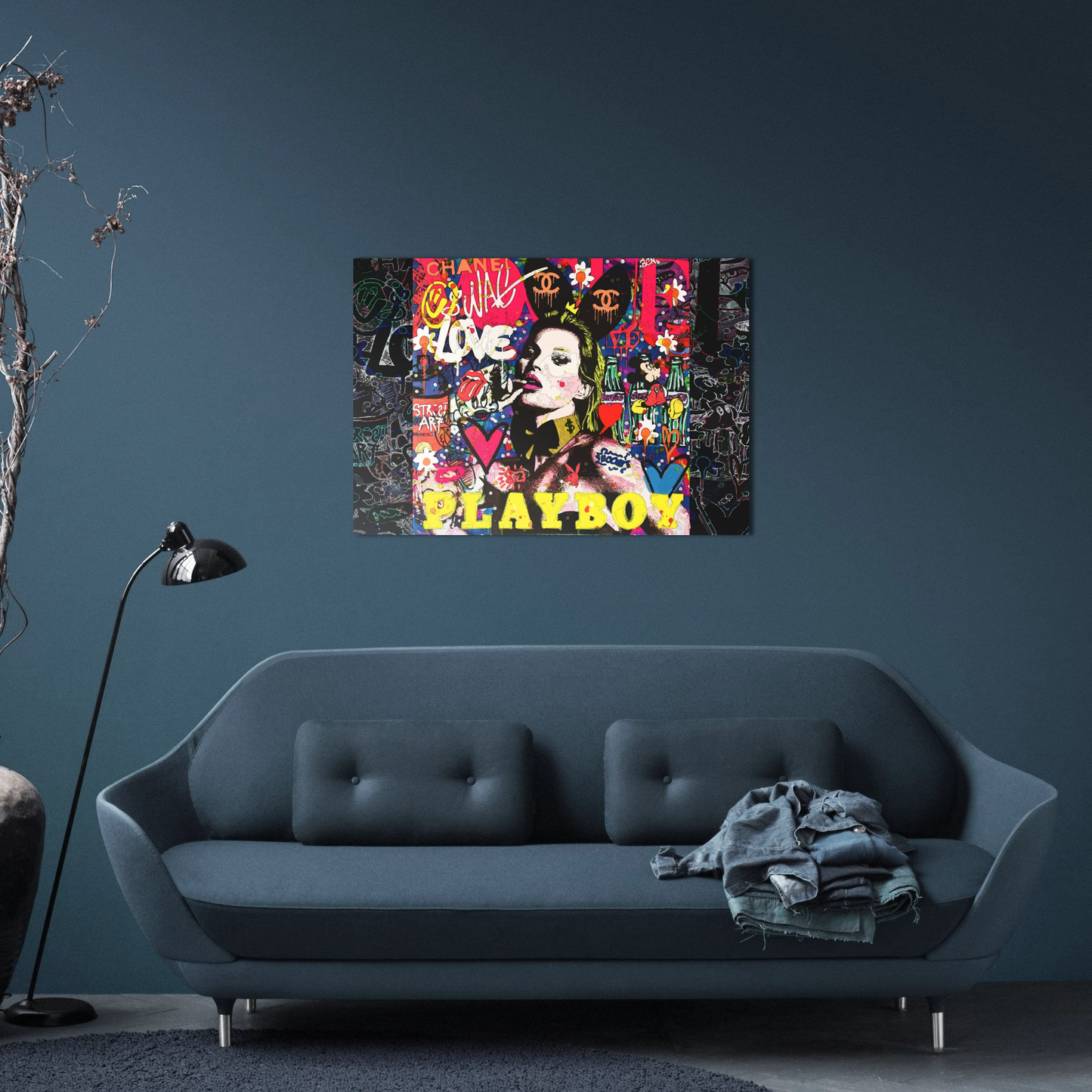 Kate Moss Playboy Metal Poster