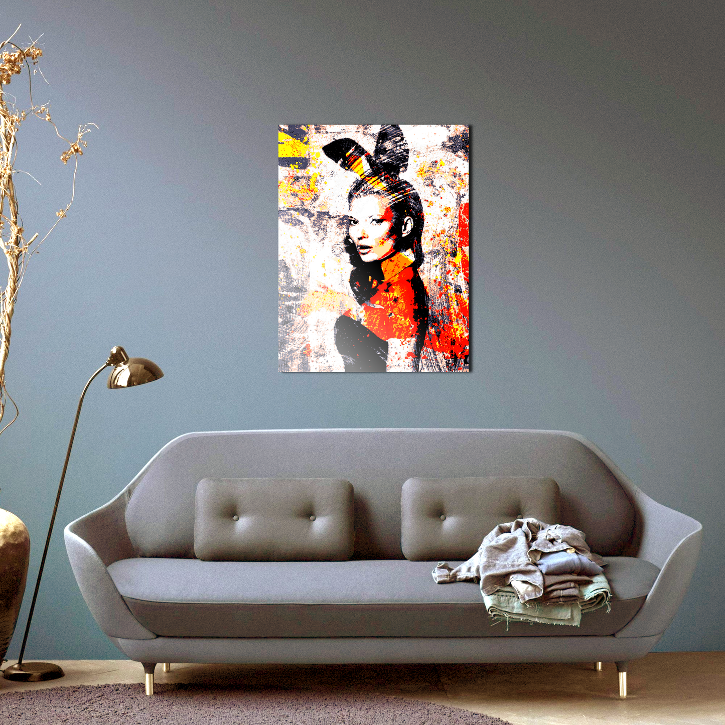 Kate Moss Playboy Metal Poster