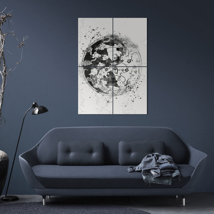 Panda Yin Yang Metal Poster