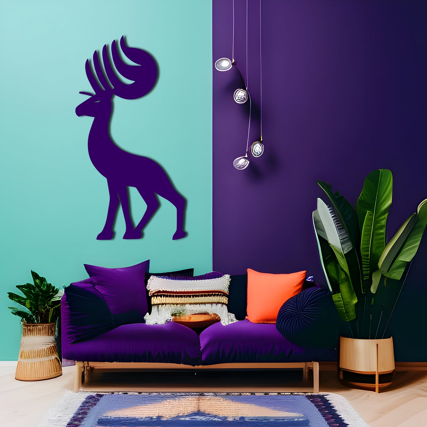 Kokopelli Antelope Metal Wall Art