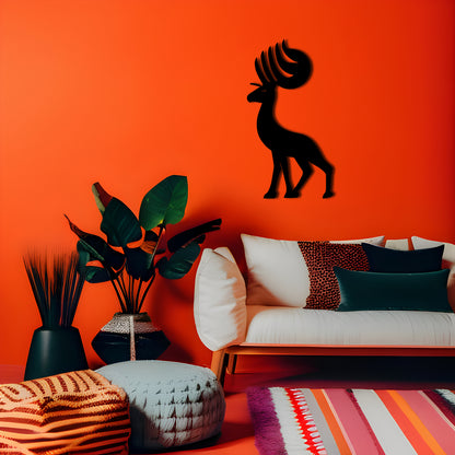 Kokopelli Antelope Metal Wall Art