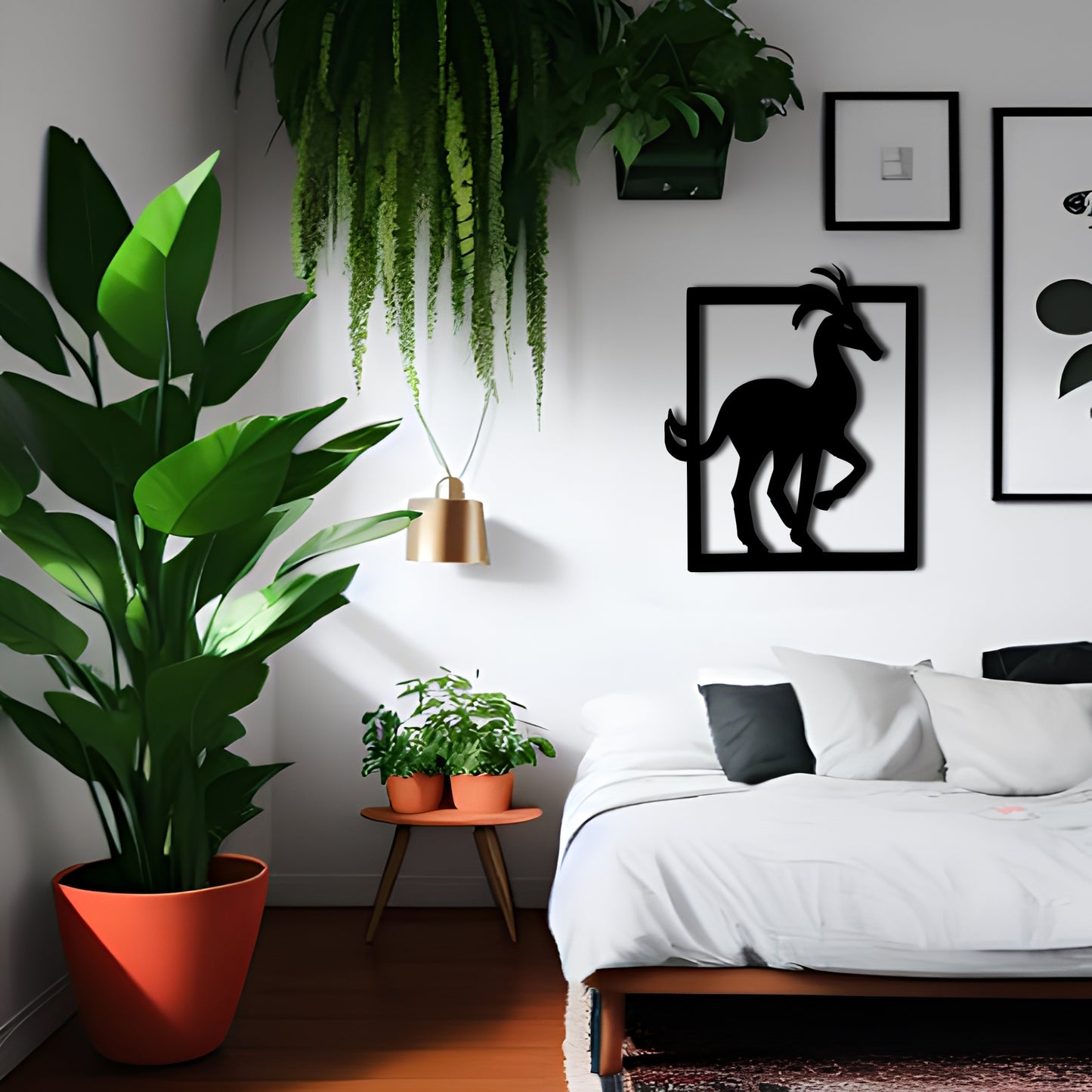 Kokopelli Antelope Rectangle Border Wall Decor