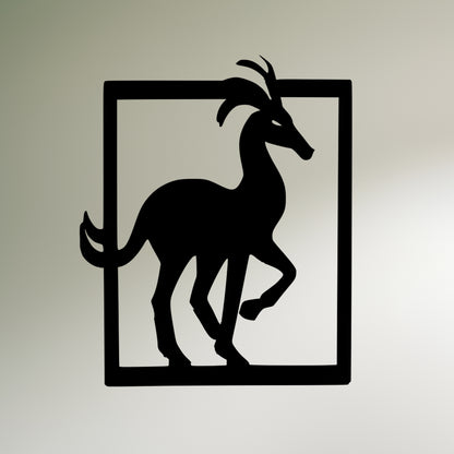 Kokopelli Antelope Rectangle Border Wall Decor