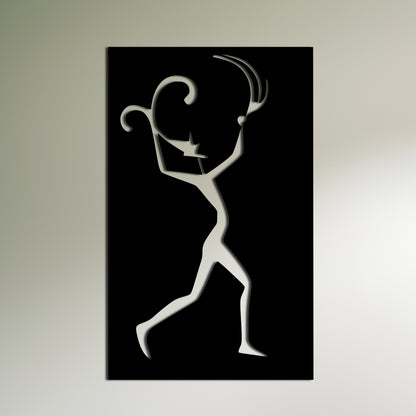 Kokopelli Cave Painting Metal Wall Art