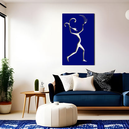 Kokopelli Cave Painting Metal Wall Art