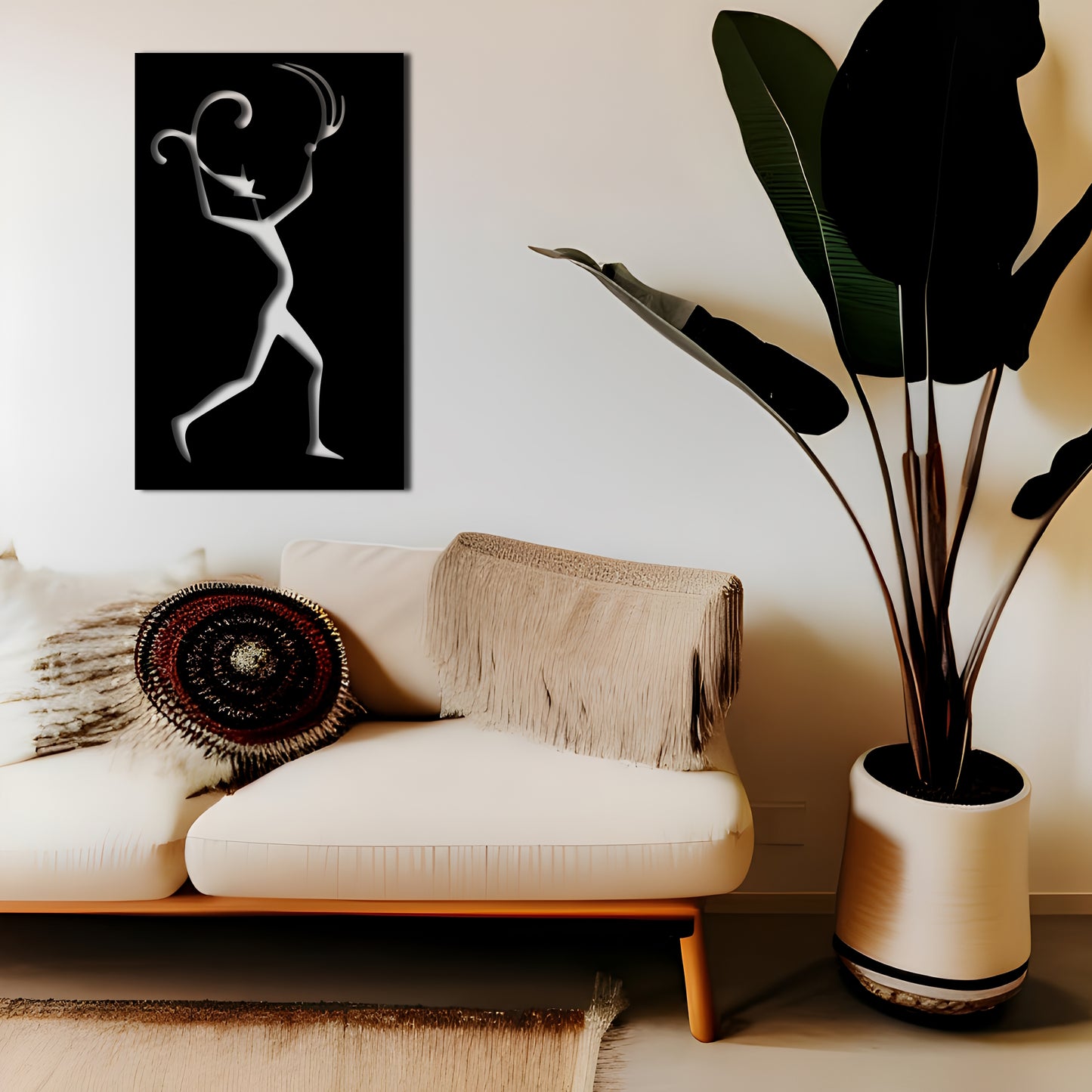 Kokopelli Cave Painting Metal Wall Art