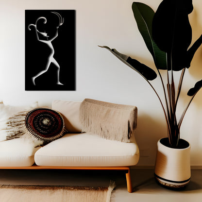 Kokopelli Cave Painting Metal Wall Art