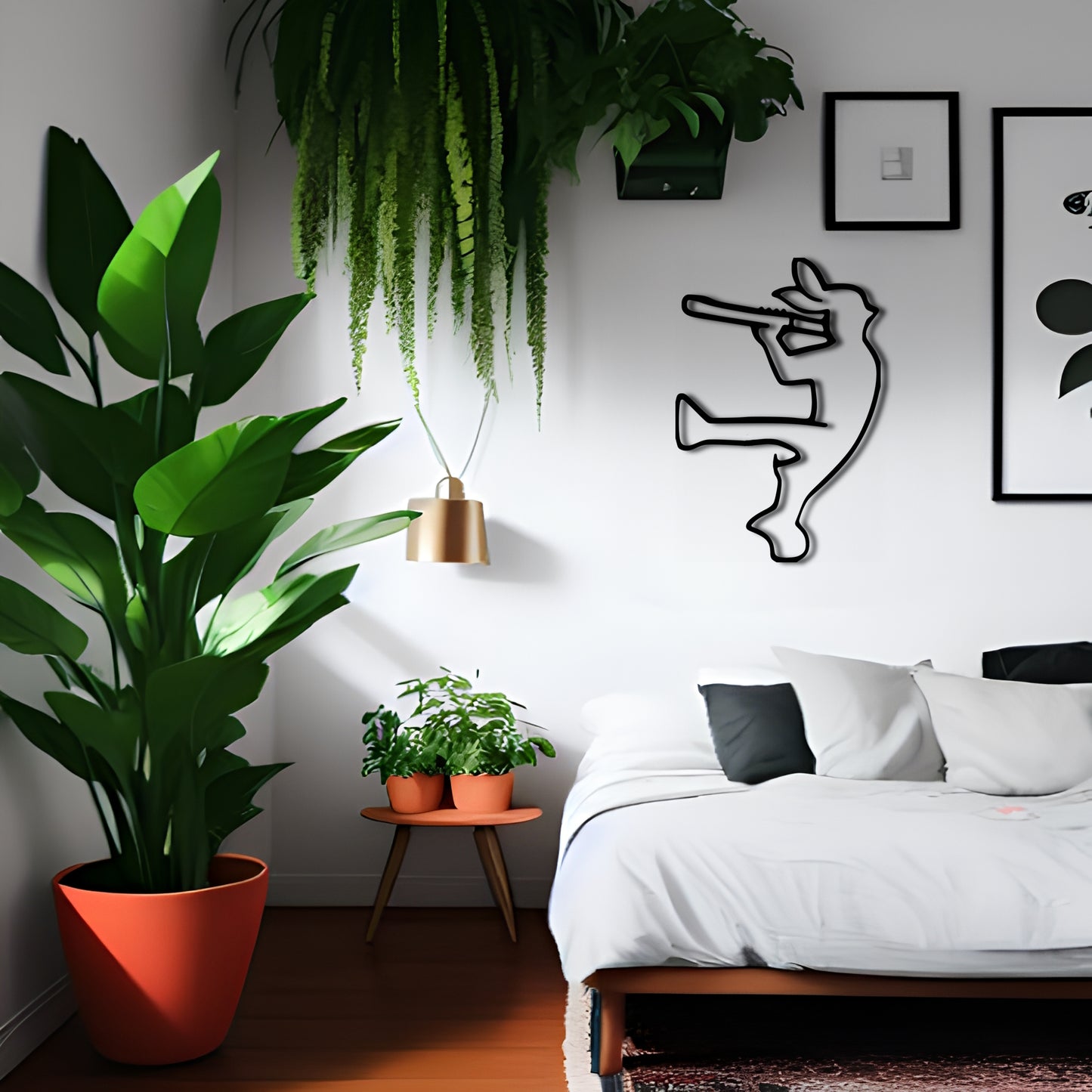 Kokopelli Dancing - Minimalist Metal Wall Decor