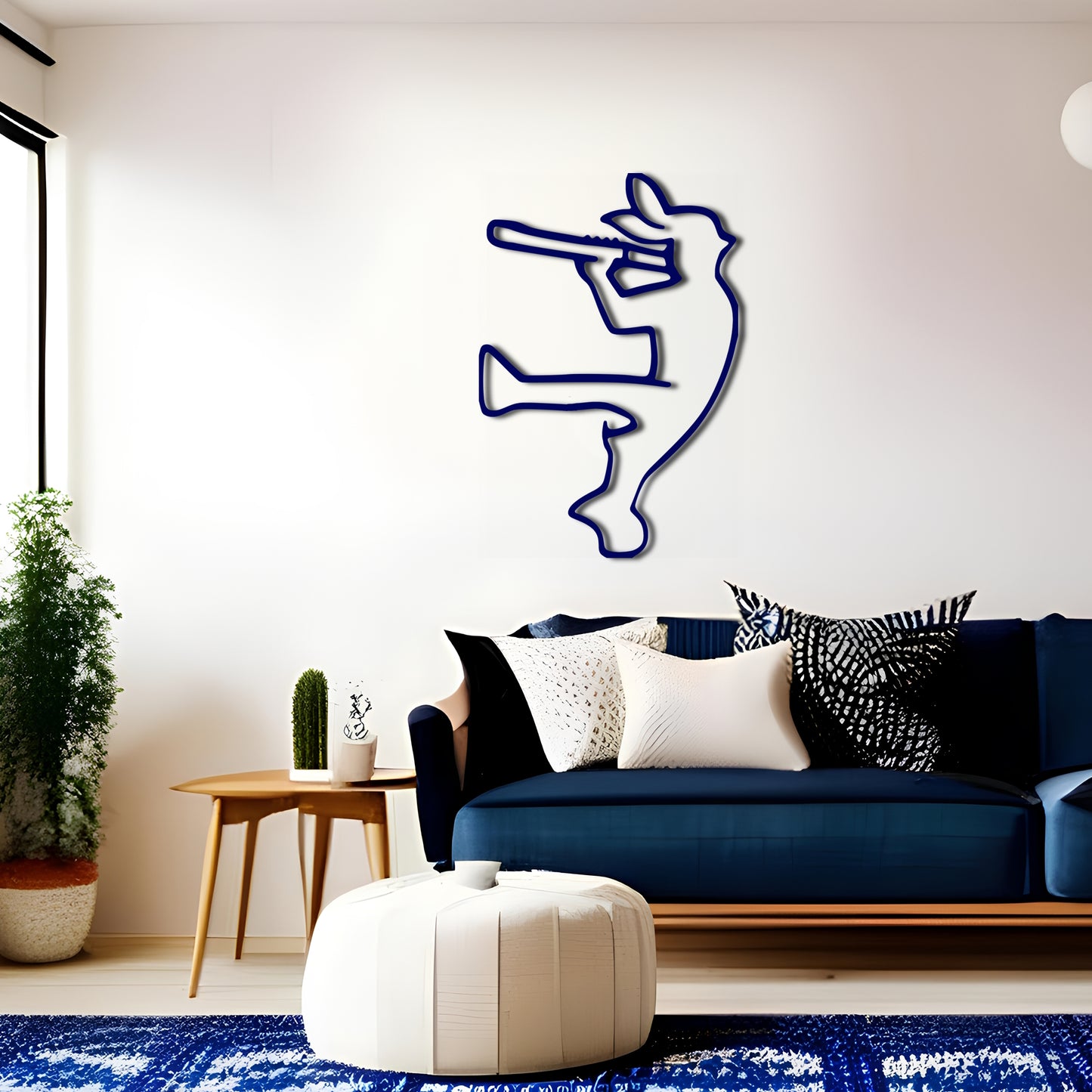 Kokopelli Dancing - Minimalist Metal Wall Decor