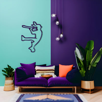 Kokopelli Dancing - Minimalist Metal Wall Decor
