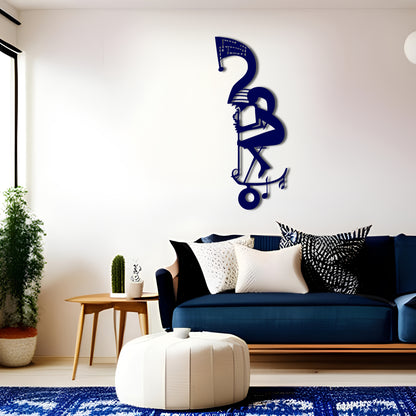 Kokopelli Play Flute with Musical Notes Wall Decor