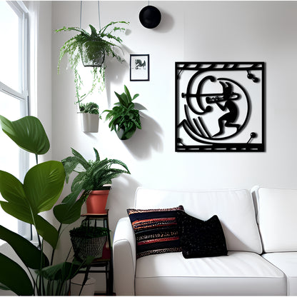 Kokopelli Trumpet Player Metal Wall Art