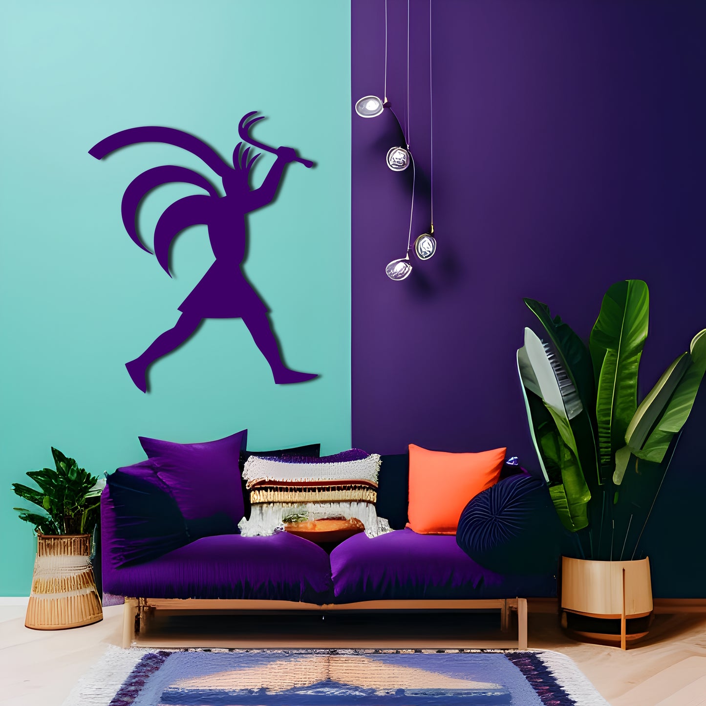 Kokopelli Viking - Metal Wall Art