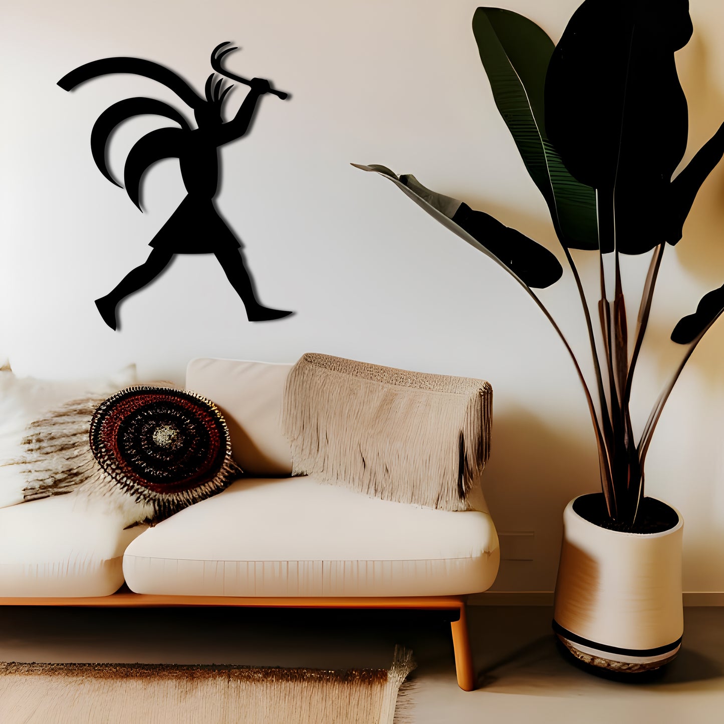 Kokopelli Viking - Metal Wall Art