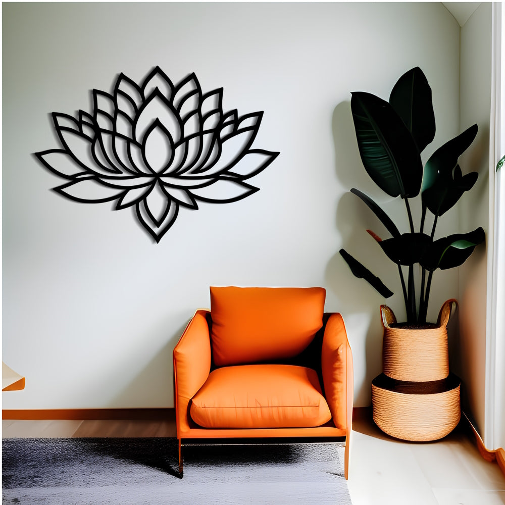 Lotus Flower Line Art Wall Art Decor