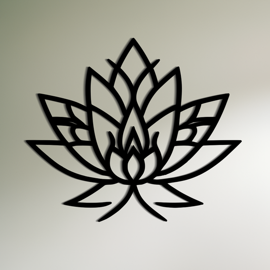 Lotus Lineart: A Fusion of Spiritual Symbols for Wall Decor