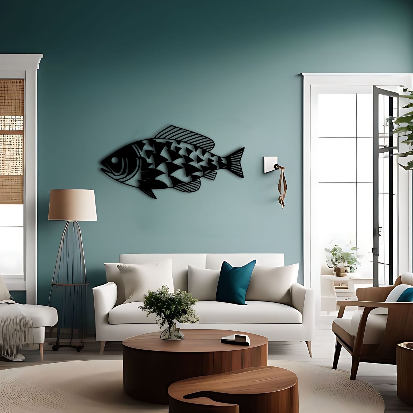 Masai Inspired Fish Wall Decor in Dazzle Camouflage