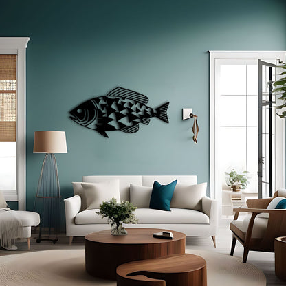 Masai Inspired Fish Wall Decor in Dazzle Camouflage