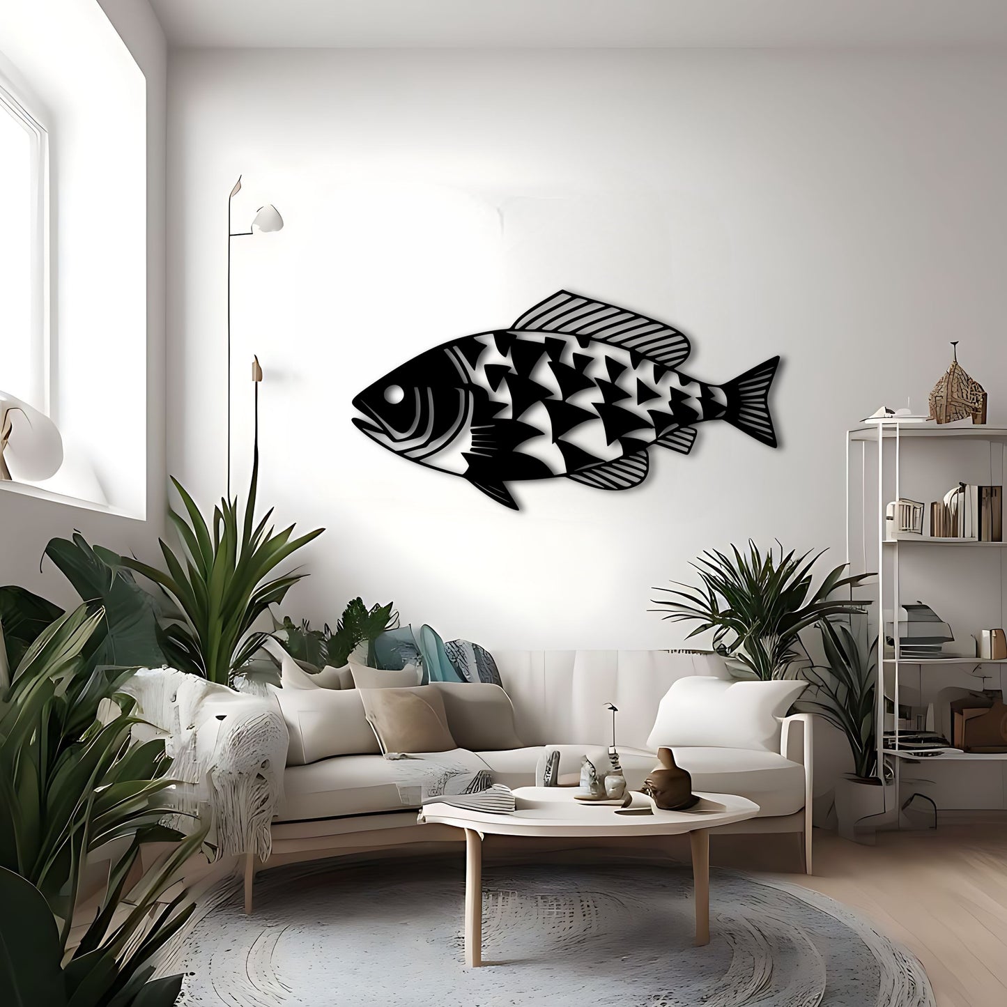 Masai Inspired Fish Wall Decor in Dazzle Camouflage