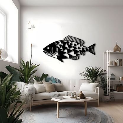 Masai Inspired Fish Wall Decor in Dazzle Camouflage