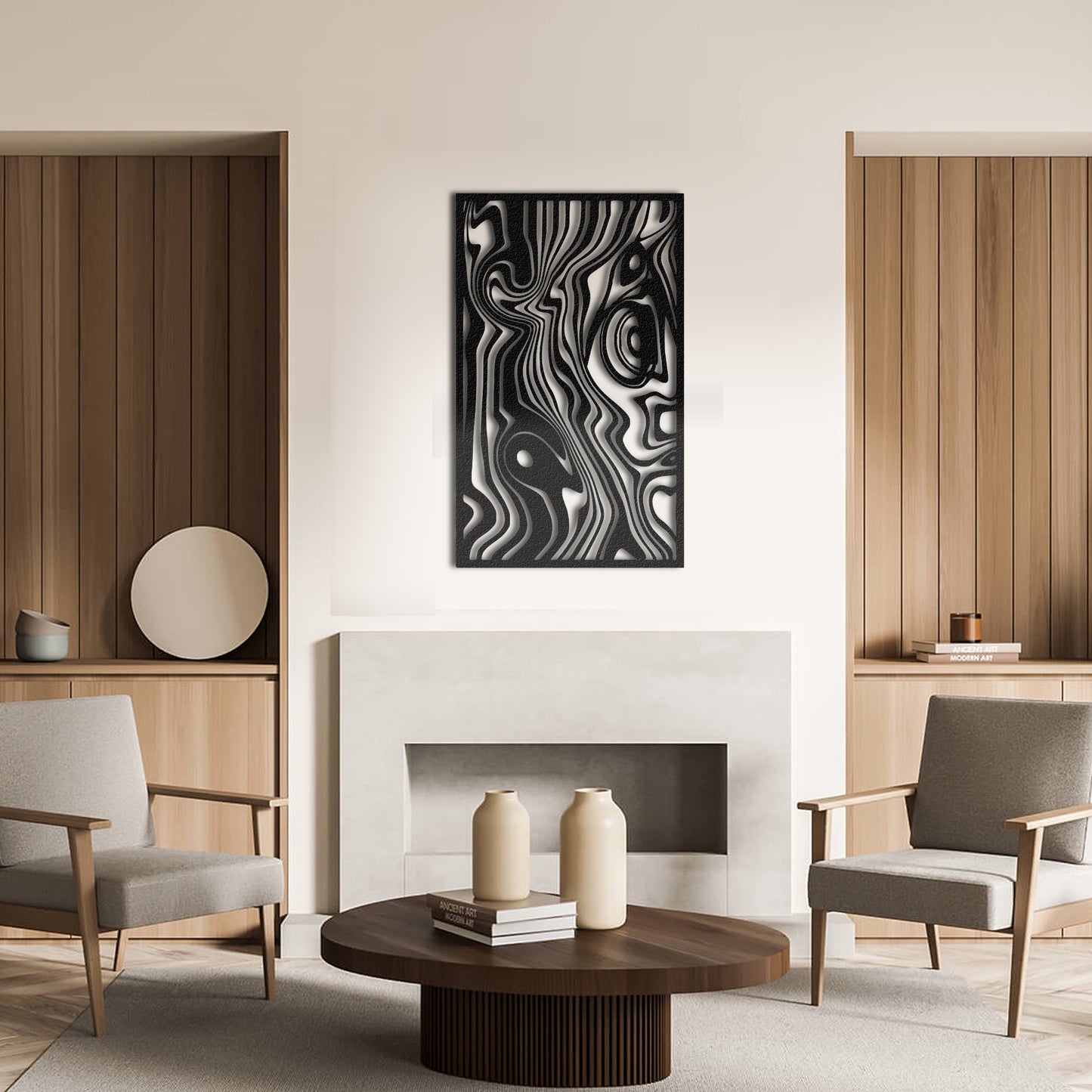 Abstract Waves Metal Wall Art