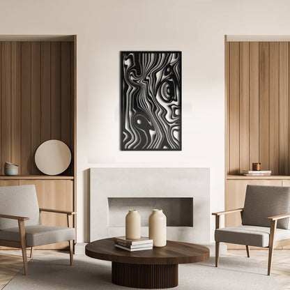 Abstract Waves Metal Wall Art