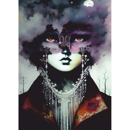 Mysterious Face Metal Poster