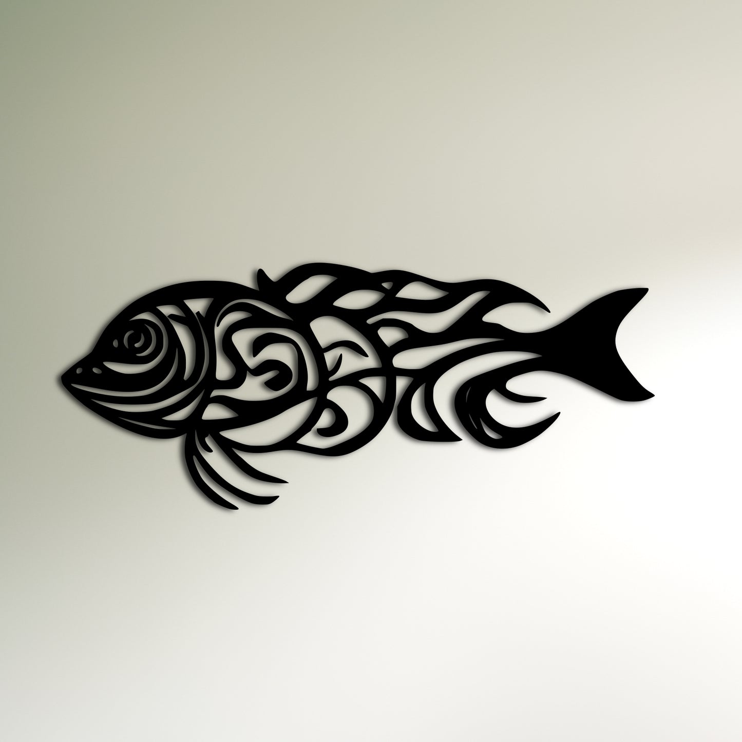 Polynesian-Inspired Dragon Fish Metal Wall Art for Ocean Lovers