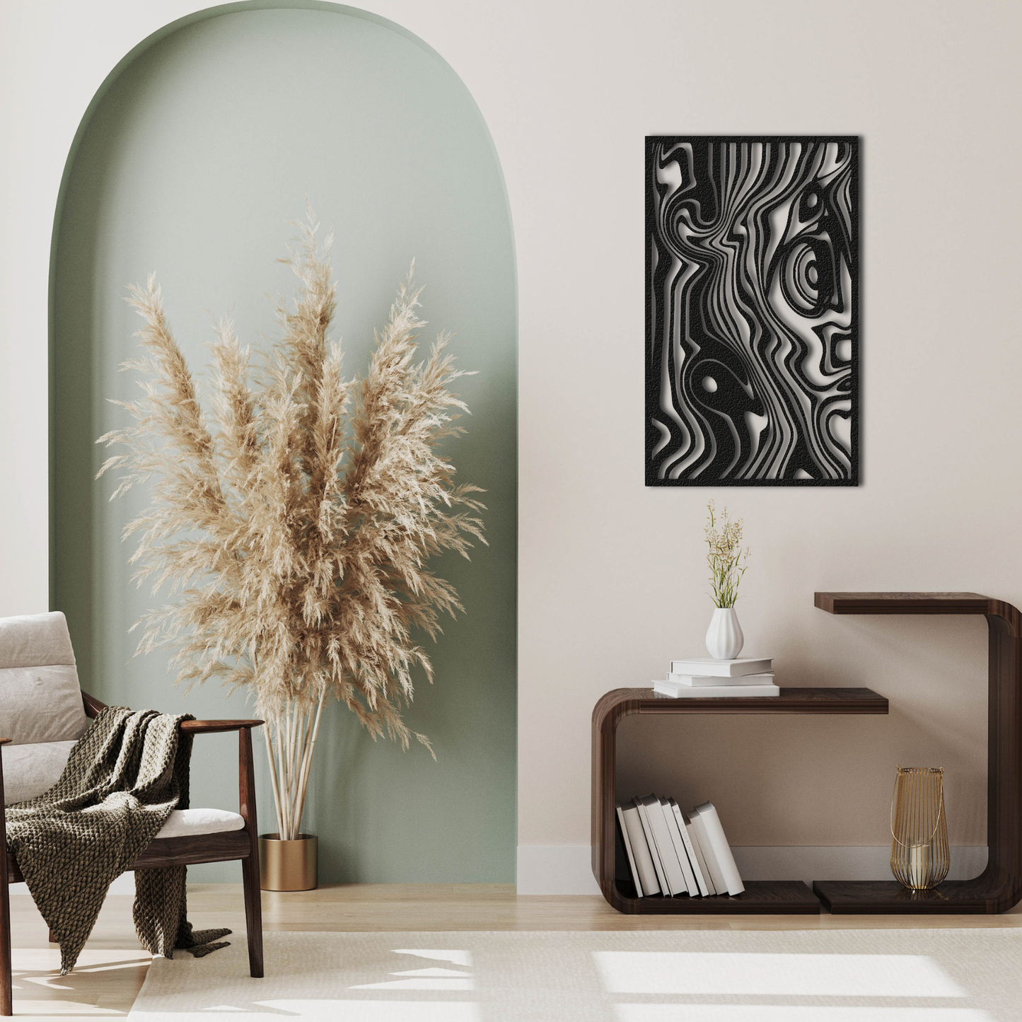 Abstract Waves Metal Wall Art