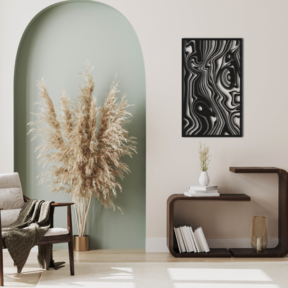 Abstract Waves Metal Wall Art