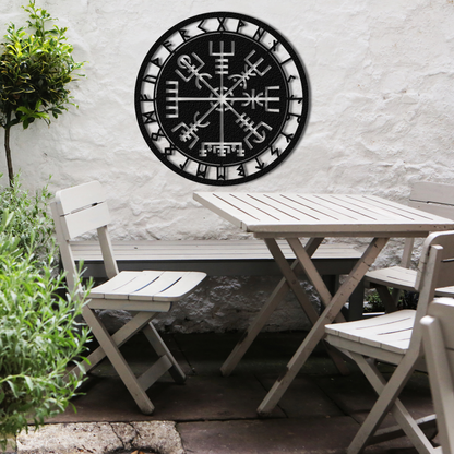 Vegvisir Viking Compass Metal Wall Art