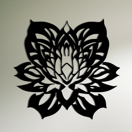 Symmetrical Lotus Flower Wall Art