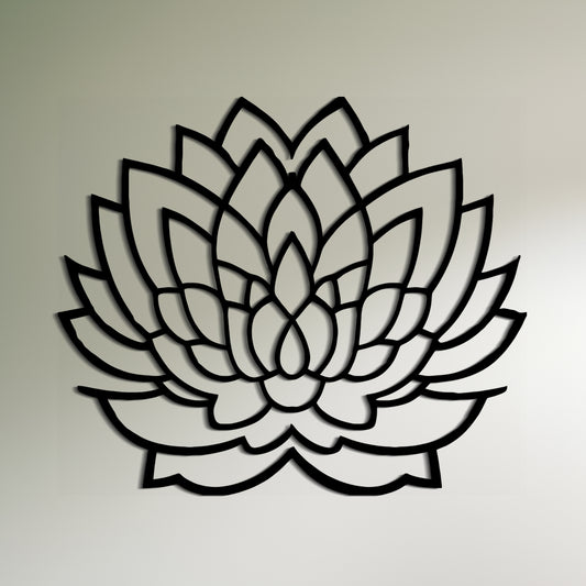 Symmetrical Lotus Flower Wall Art