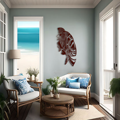 Symmetrically Beautiful Zebra Fish Wall Art