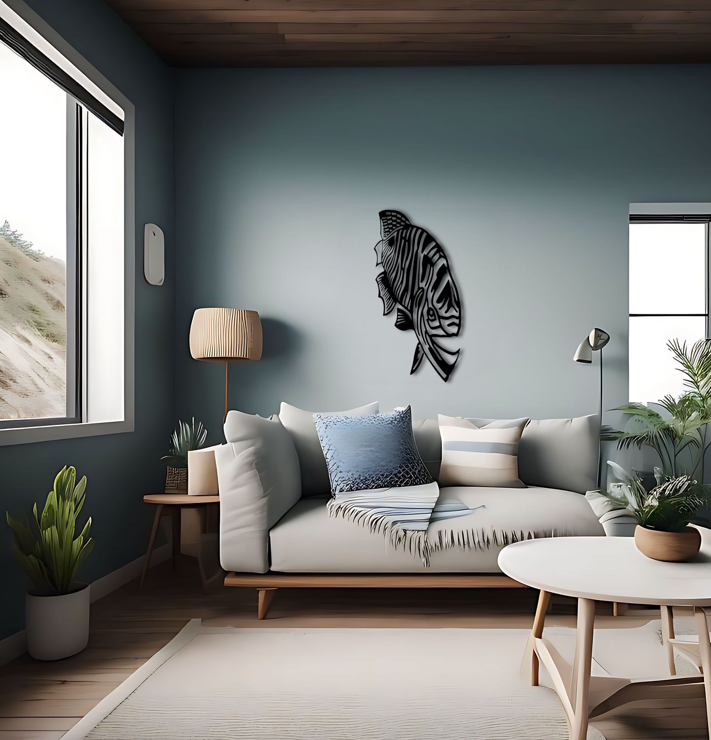 Symmetrically Beautiful Zebra Fish Wall Art