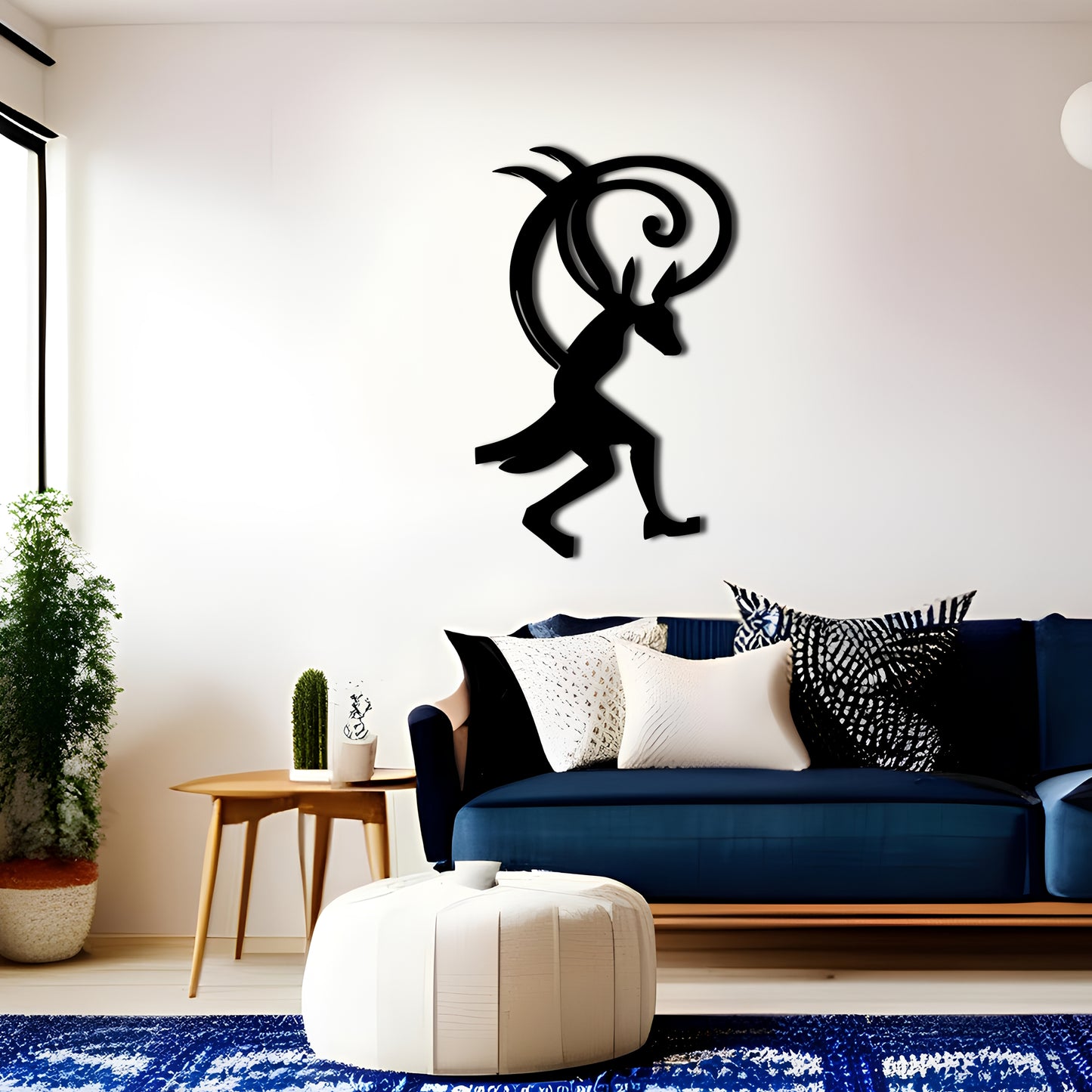 Tribal Dance Hunchback Metal Wall Art