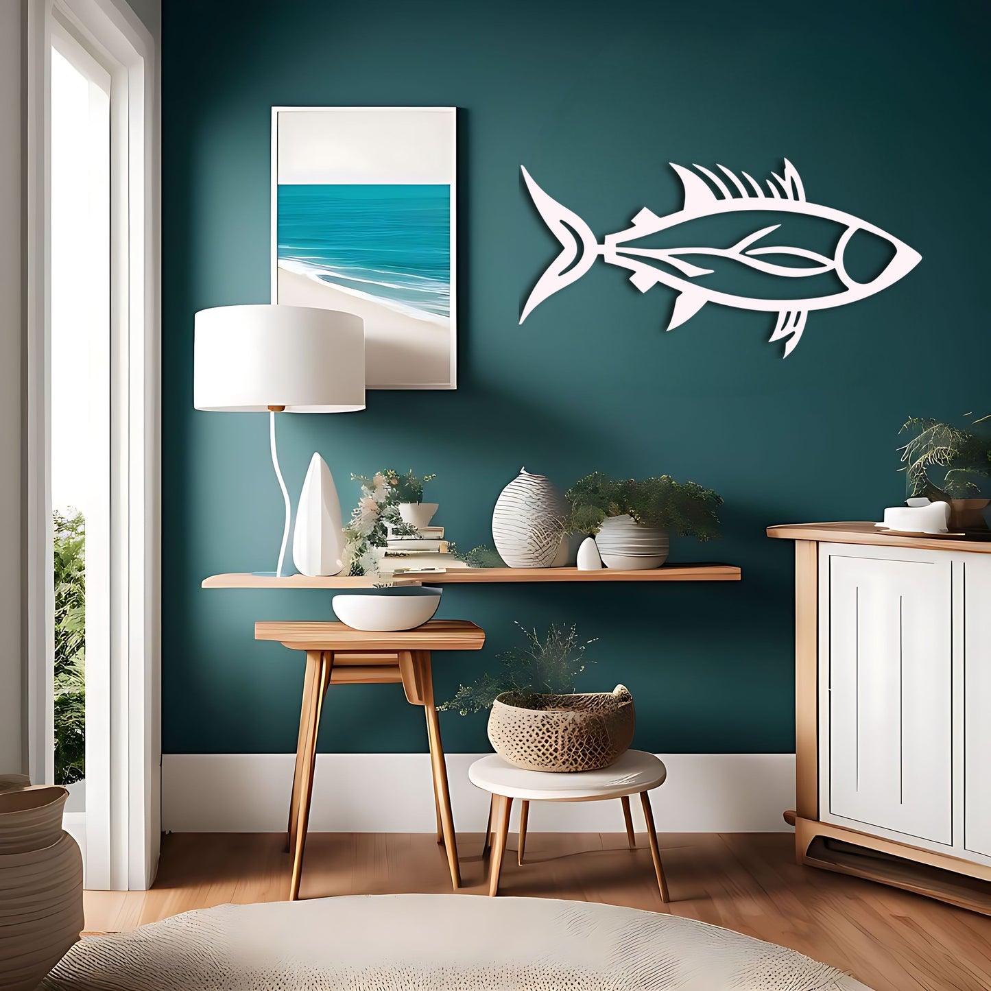 Tuna Fish Line Art - A Stunning Gift for Fishing and Ocean Lovers