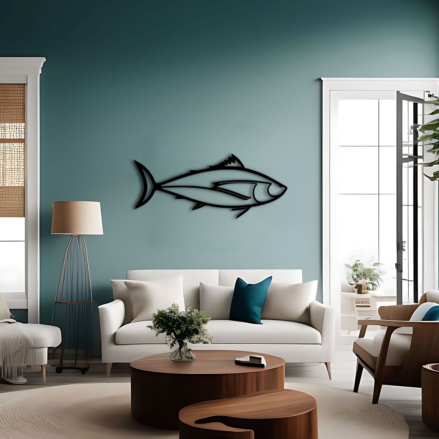 Tuna Fish Line Art A Stylish Gift for Fishing Enthusiasts