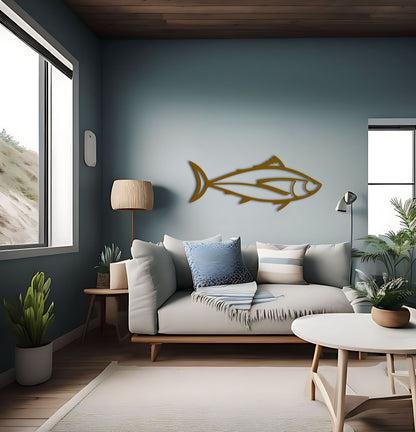 Tuna Fish Line Art A Stylish Gift for Fishing Enthusiasts