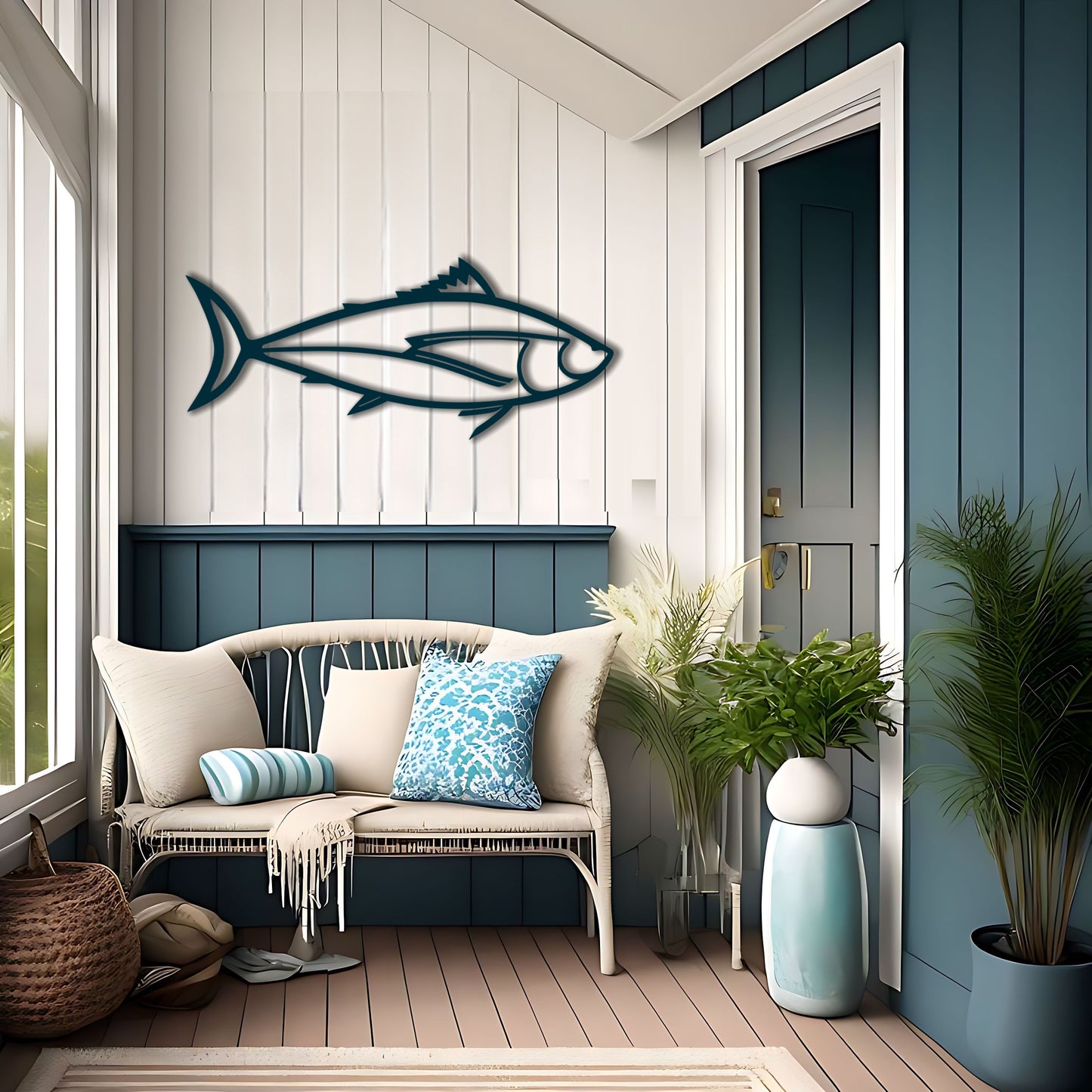 Tuna Fish Line Art A Stylish Gift for Fishing Enthusiasts