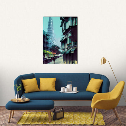 Urban Solitude Metal Poster