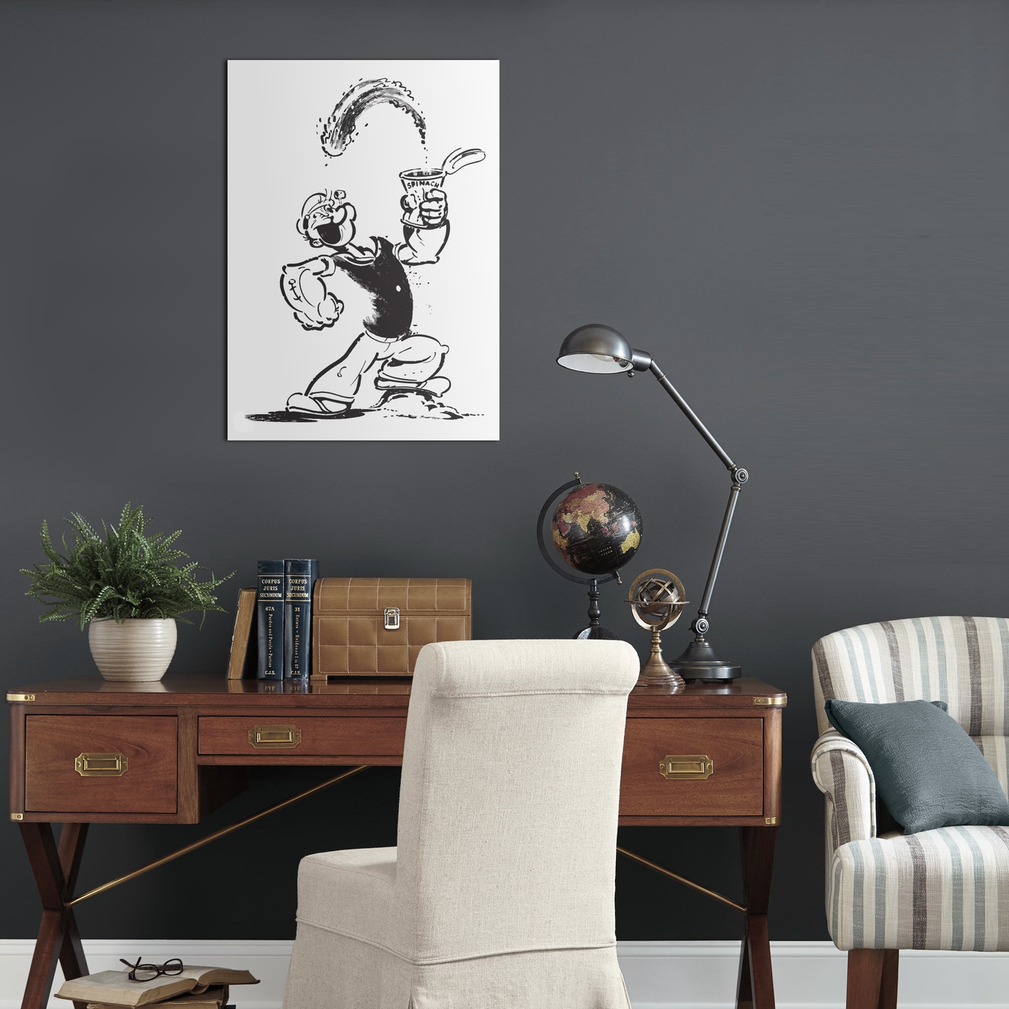 Vintage Popeye Sailor Man Metal Poster